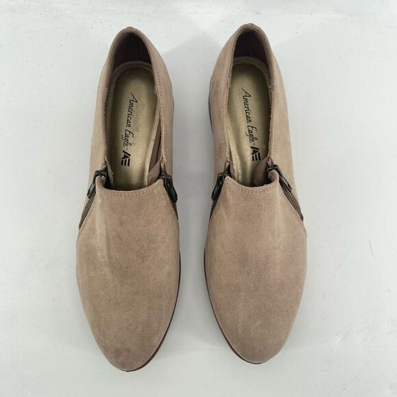 American Eagle Dara Women’s Gray Faux Suede Double Zip Ankle Booties 8.5 - Picture 3 of 13